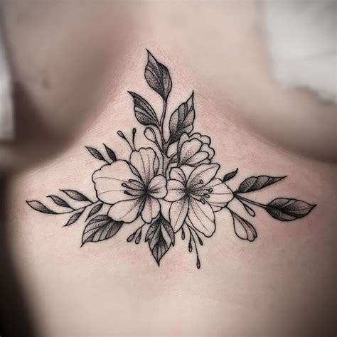 female small sternum tattoo|30 Unique Sternum Tattoos For Females